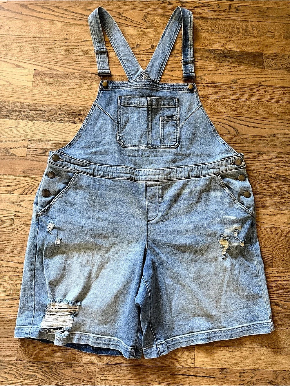 Lane Bryant Women's Denim Short Overalls Size 20